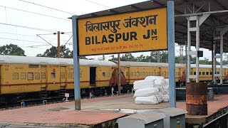 BSP Bilaspur Junction railway station Chhattisgarh Indian Railways Video in 4k ultra HD [upl. by Klinger]