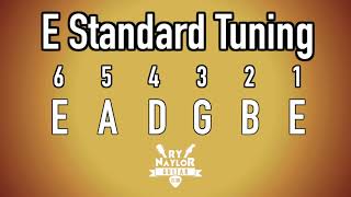 E Standard Tuning Guitar Notes  E Guitar Tuner [upl. by Motteo]