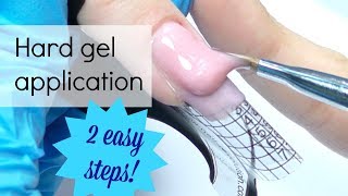 Hard gel application on forms for beginners [upl. by Eerahs]