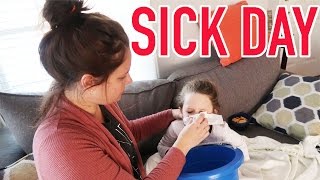 SICK DAY ROUTINE 3 KIDS WITH THE FLU [upl. by Hsuk]