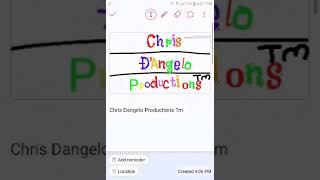 Chris Dangelo Productions Tm logo Reversed [upl. by Ury]