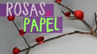 ¿Cómo hacer rosas de papel Flores de papel fáciles [upl. by Abate]