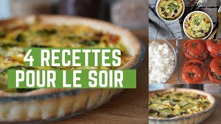 JE PREPARE MES REPAS DE LA SEMAINE  4 IDEES RECETTES POUR LE SOIR [upl. by Amihc]