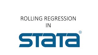 Stata Time Series Tutorial The Rolling Regression [upl. by Atiuqrahc710]