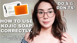 HOW TO USE KOJIE SAN WHITENING SOAP DOS amp DONTS English sub [upl. by Alleuqram]