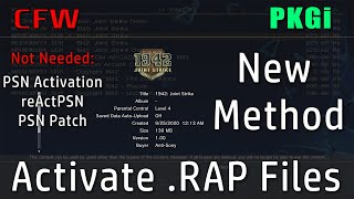 ReUpload Activate RAP Files via PKGi  No PSN Activation Needed PS3CFWHENTUT  2022 [upl. by Bernita61]