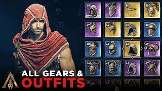 ALL OUTFITS amp GEARS Alexios  Assassins Creed Odyssey [upl. by Kceb]