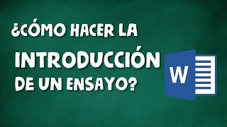 CÓMO HACER LA INTRODUCCIÓN DE UN ENSAYO ACADÉMICO [upl. by Namia]