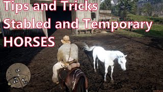 Red Dead Redemption 2  Stabled and Temporary Horses Tips and Tricks [upl. by Leila560]