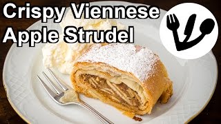 Apple Strudel  The Crispy Viennese Treat Apfelstrudel Recipe [upl. by Eilla844]