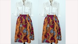 DIY How To Make A Gathered Mid Skirt  Easy Sewing [upl. by Mungo]