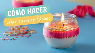 Cómo hacer velas caseras fáciles [upl. by Roze]