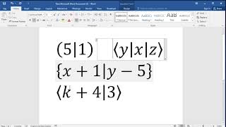 How to create brackets with separators in word [upl. by Ynahirb523]