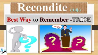 Recondite How to Remember English vocabulary with tricks mnemonics synonyms antonyms examples [upl. by Omura]