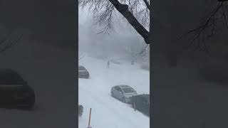 Current visuals from Montréal Québec Canada 🇨🇦 expecting up to 40cm of snow ❄️🌨️🥶 [upl. by Nyladnewg]