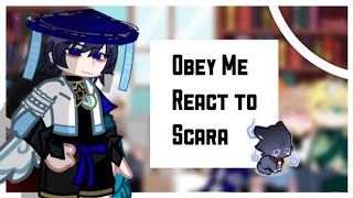 Obey Me React TO MMc as Scaramouche  Gacha Club [upl. by Eanyl]