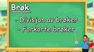 Brøk  Divisjon og forkorte brøker Matematikk for 57 trinn [upl. by Ogaitnas688]