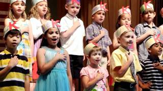 Sydneys kindergarten graduation Pledge Allegiance to the Flag song [upl. by Danielle]