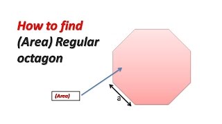 How to find Area of a Regular octagon [upl. by Elocal]