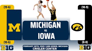 Michigan vs Iowa  Big Ten  22624 [upl. by Wordoow]