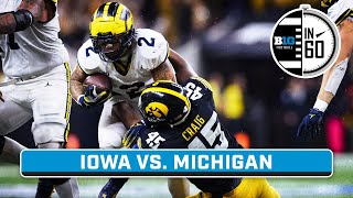 Iowa vs Michigan  Dec 3 2023  B1G Football in 60 [upl. by Anilehs161]