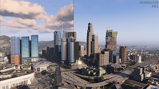 GTA 5  Overmodded Map and Graphics 2022 vs Vanilla [upl. by Frederich190]