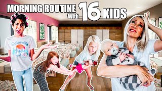 MORNING ROUTINE with 16 KiDS [upl. by Vedette]