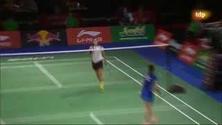 Final campeonato mundial Badminton 2014 Carolina Marin campeona [upl. by Nasas]