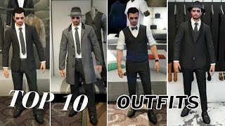 TOP 10 BEST Mafia Outfits in GTA 5 Online [upl. by Adnamas]