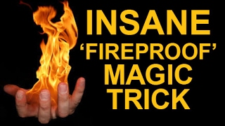 AWESOME FIREPROOF HAND MAGIC TRICK REVEALED [upl. by Nilatak86]