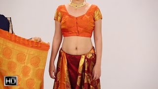 How To Wear A Saree In 2 Mins – Indian Style Silk Saree For Wedding [upl. by Aziar]