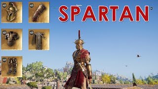 AC Odyssey PELOPONNESIAN LEAGUE legendary Spartan War Hero set [upl. by Elhsa]