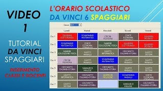 Tutorial Orario scolastico DaVinci6 di Spaggiari VIDEO 1 [upl. by Annaer]