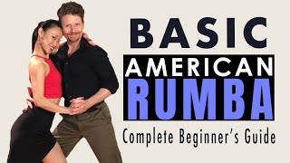 BASIC American RUMBA Top 10 Steps amp Routine  Dance Tutorial [upl. by Dyanna811]