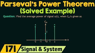 Parsevals Power Theorem Solved Example [upl. by Arihaz]