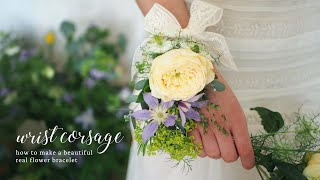 How to make a Wrist Corsage tutorial [upl. by Anippesuig]