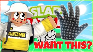 How To Get The Megarock Glove  WHY Badge  Roblox Slap Battles [upl. by Laundes]