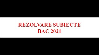 Rezolvare Subiecte BAC BIOLOGIE 2021 [upl. by Redlac]