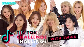 KPop Girl Group TWICE Nailed These Crazy TikTok Dances  TikTok Challenge Challenge  Cosmopolitan [upl. by Melar]