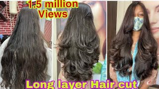 How to advanced long layer hair cut tutorialstep by stepeasy waymulti layer with step hair cut [upl. by Nelda]