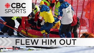 American alpine skier Tommy Ford airlifted after heavy crash in Adelboden  CBC Sports [upl. by Bearnard]