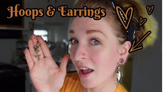 Wearing Regular Earrings in My Stretched Ears [upl. by Atekin]