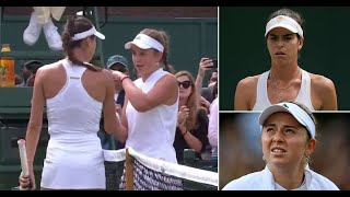 Ajla Tomljanovic vs Jelena Ostapenko fight [upl. by Llenrahs]