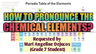 HOW TO PRONOUNCE THE 118 ELEMENTS IN PERIODIC TABLE  Teacher Maureen [upl. by Rennoc]