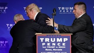 Donald Trump rushed off stage during rally in Nevada [upl. by Ioves598]