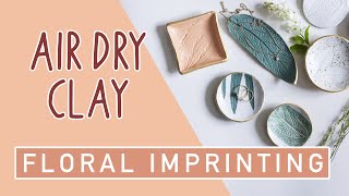 DIY Jewellery Trays  Imprinting Air Dry Clay [upl. by Ayoj775]