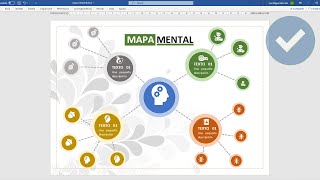 COMO CREAR UN MAPA MENTAL EN WORD [upl. by Esyak]