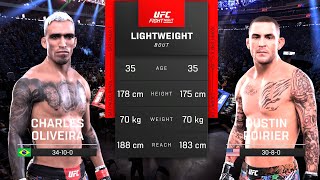 UFC 5 CHARLES OLIVEIRA vs DUSTIN POIRIER CPU [upl. by Marva]