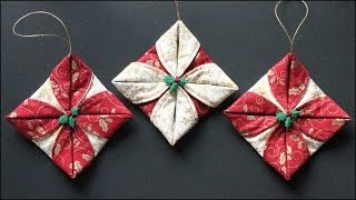 Folded Fabric Ornaments [upl. by Thetos83]