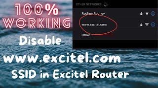 How To Disable wwwexcitelcom SSID In Excitel Router [upl. by Stoecker]